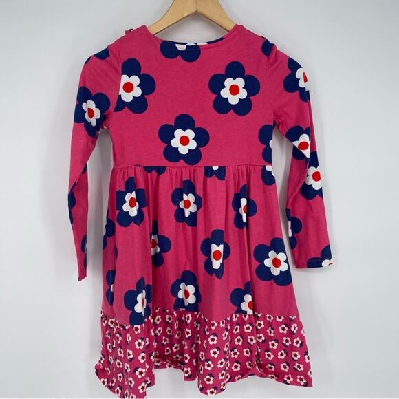 Mini Boden Dress Floral Cotton Tiered Colorful Long Sleeve 9-10 - Picture 2 of 6